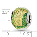 Sterling Silver Murano Glass Bead with Polished Finish Elegant Design