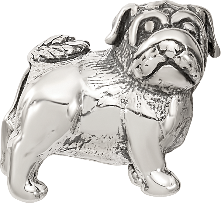 Sterling Silver Reflections Pug Bead