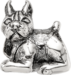 Sterling Silver 925 Antiqued Boxer Bead Solid Themed Design by Sophia Jewelers