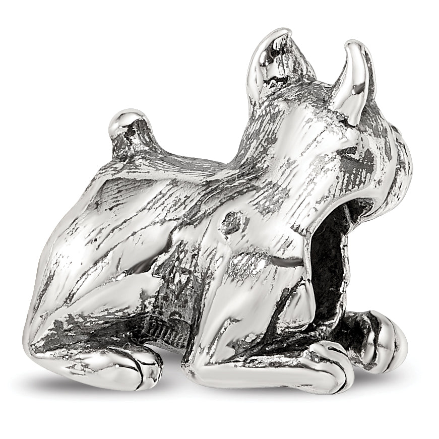 Sterling Silver 925 Antiqued Boxer Bead Solid Themed Design by Sophia Jewelers