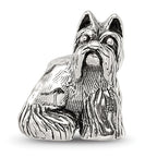 Sterling Silver 925 Miniature Schnauzer Bead with Antiqued Finish  Elegant Pet Tribute