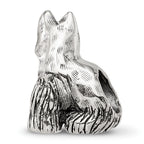 Sterling Silver 925 Miniature Schnauzer Bead with Antiqued Finish  Elegant Pet Tribute