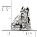 Sterling Silver 925 Miniature Schnauzer Bead with Antiqued Finish  Elegant Pet Tribute