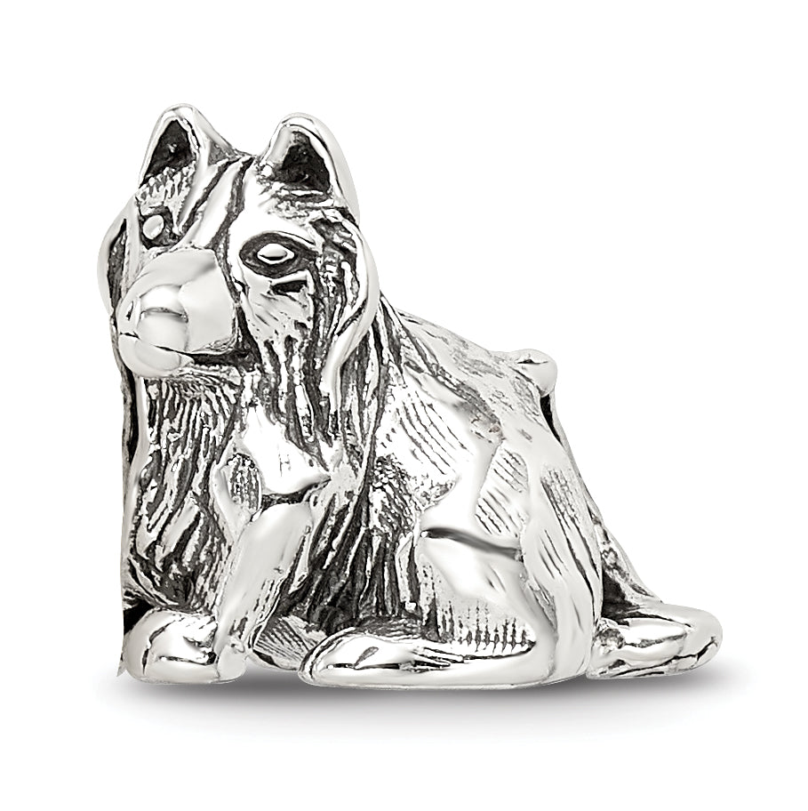 Sterling Silver 925 Shetland Sheepdog Bead with Antiqued Finish  Timeless Pet Tribute