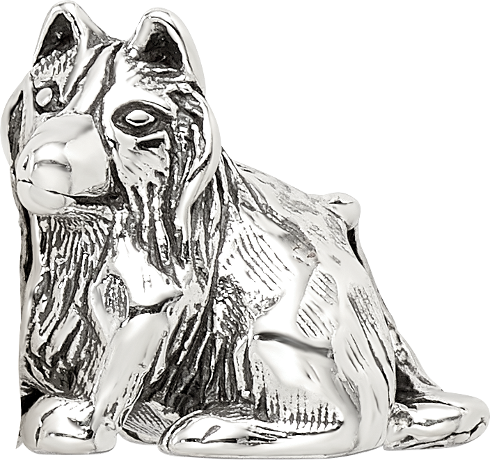 Sterling Silver 925 Shetland Sheepdog Bead with Antiqued Finish  Timeless Pet Tribute