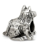 Sterling Silver 925 Shetland Sheepdog Bead with Antiqued Finish  Timeless Pet Tribute