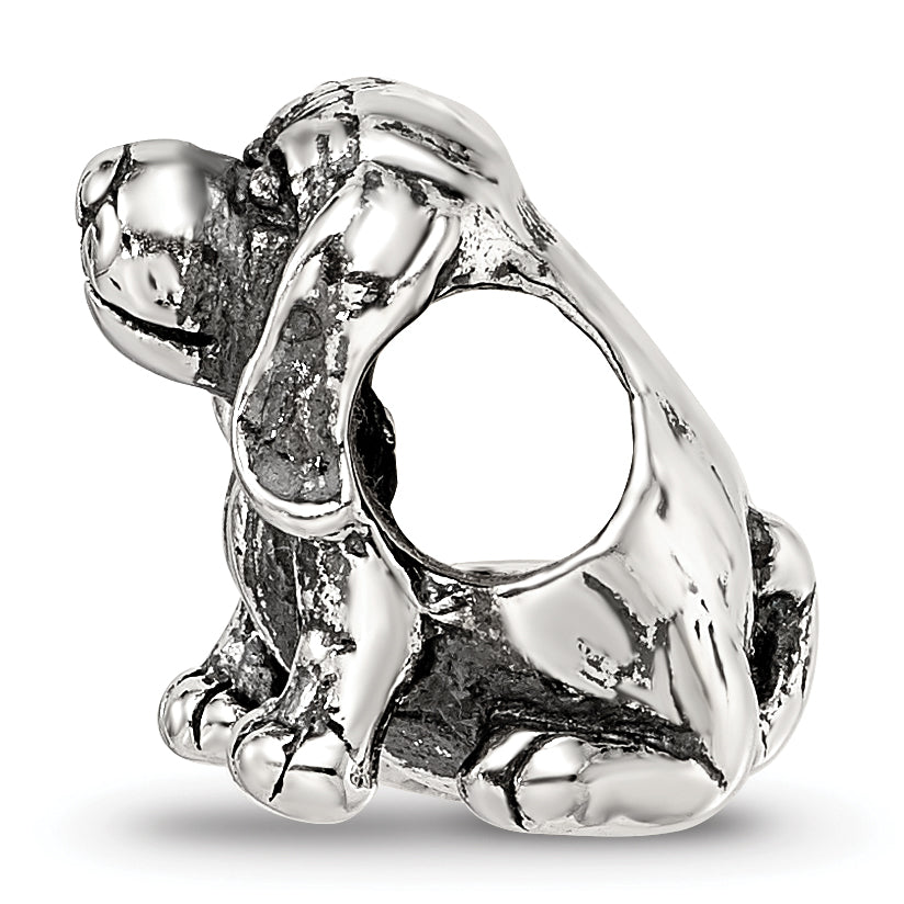 Sterling Silver 925 Beagle Bead with Antiqued Finish for Timeless Pet Tribute Secondary image