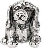 Sterling Silver 925 Beagle Bead with Antiqued Finish for Timeless Pet Tribute