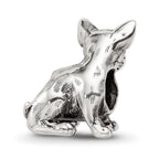 Sterling Silver 925 Chihuahua Bead with Antiqued Finish  Elegant Keepsake for Dog Lovers