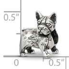 Sterling Silver 925 Boston Terrier Bead with Antiqued Finish  Lifelike Pet Tribute