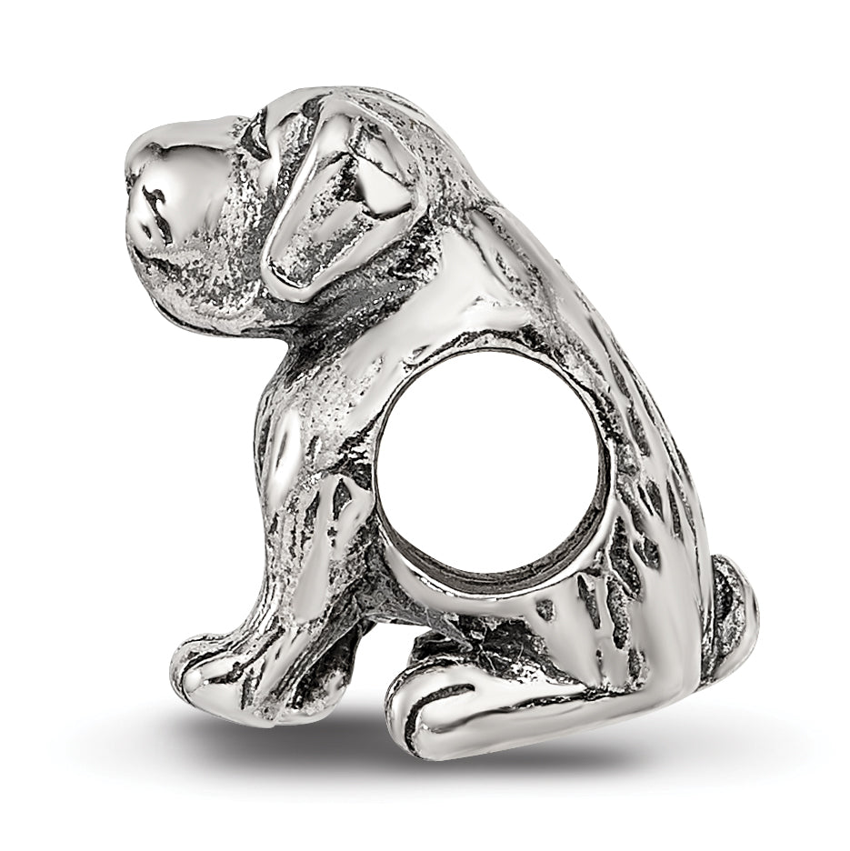 Sterling Silver 925 German Shorthaired Pointer Bead with Antiqued Finish  Dog Lover's Tribute