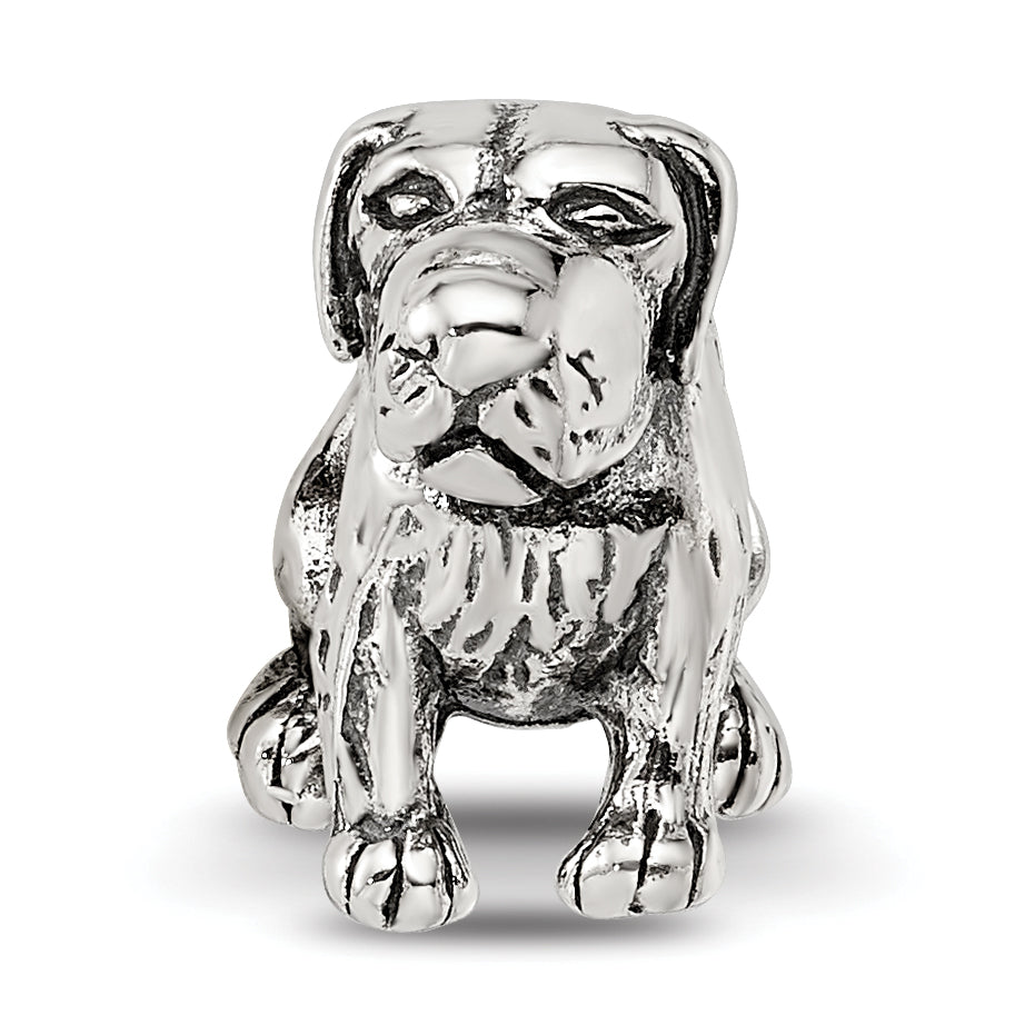 Sterling Silver 925 German Shorthaired Pointer Bead with Antiqued Finish  Dog Lover's Tribute