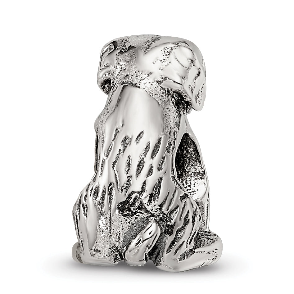 Sterling Silver 925 German Shorthaired Pointer Bead with Antiqued Finish  Dog Lover's Tribute