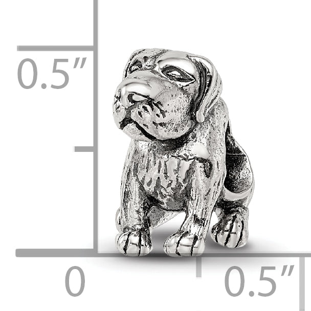 Sterling Silver 925 German Shorthaired Pointer Bead with Antiqued Finish  Dog Lover's Tribute