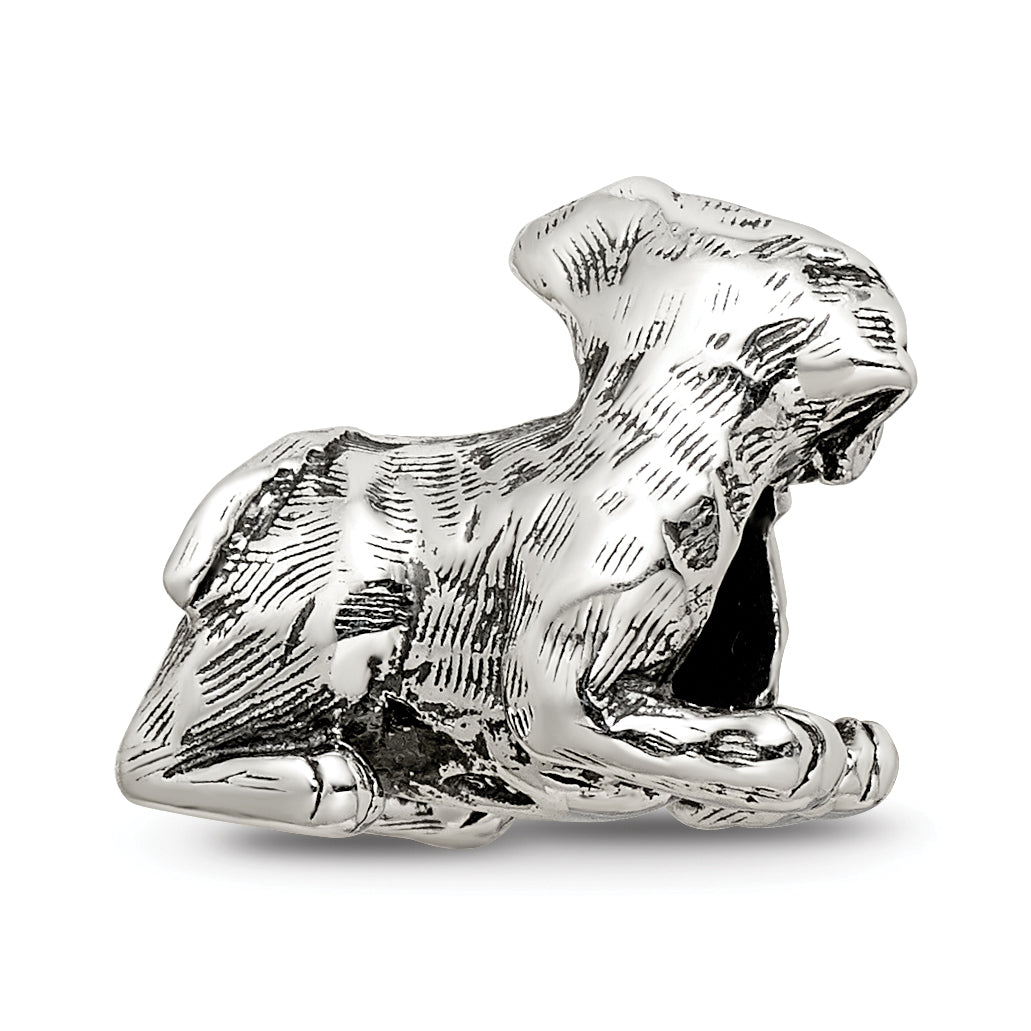 **Sterling Silver 925 Labrador Retriever Bead with Antiqued Finish  A Timeless Tribute for Dog Lovers**