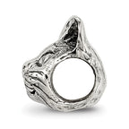 Sterling Silver 925 Maine Coon Cat Head Bead with Antiqued Finish  Timeless Feline Elegance