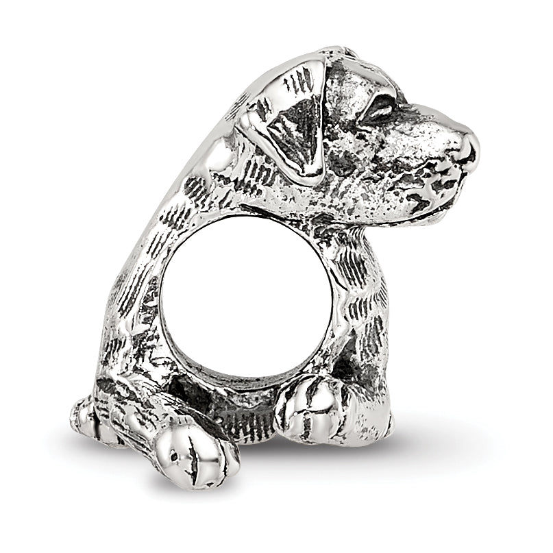 Sterling Silver 925 Rottweiler Bead with Antiqued Finish Durable, Hand-Crafted Charm Secondary image