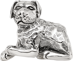 Sterling Silver 925 Rottweiler Bead with Antiqued Finish Durable, Hand-Crafted Charm