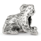 Sterling Silver 925 Rottweiler Bead with Antiqued Finish Durable, Hand-Crafted Charm