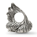 Sterling Silver 925 Yorkshire Terrier Bead with Antiqued Finish  Elegant Pet Tribute
