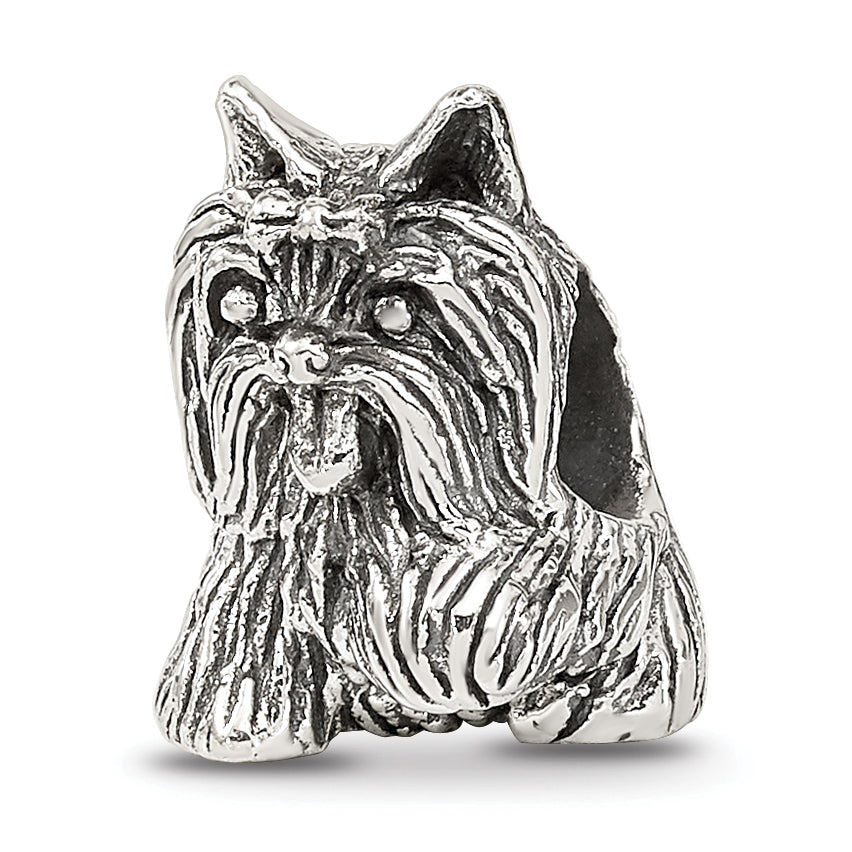 Sterling Silver Reflections Yorkshire Terrier Bead