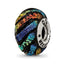Sterling Silver Reflections Rainbow Swirl Dichroic Glass Bead