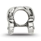 Sterling Silver 925 Pumpkin Carriage Bead with Antiqued Finish Solid Cast