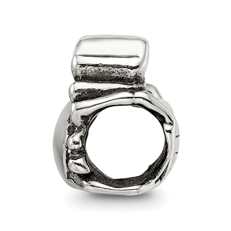 Sterling Silver 925 Antiqued Crab Themed Bead for Elegant Charm Bracelets