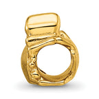 925 Sterling Silver Gold-Plated Crab Bead with Polished Finish Nautical Theme