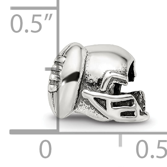 Sterling Silver Reflections Football Helmet Bead