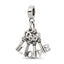 Sterling Silver Reflections Love Keys Dangle Bead
