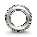 Sterling Silver 925 Floral Bead with Antiqued Finish  Elegant and Timeless