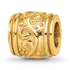 Sterling Silver Gold-plated Reflections Floral Bead