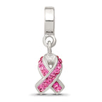 Sterling Silver Reflections Preciosa Crystal Awareness Dangle Bead