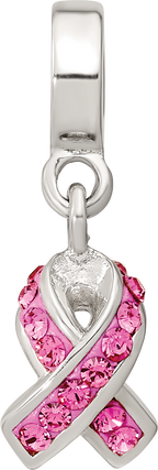 Sterling Silver Reflections Preciosa Crystal Awareness Dangle Bead