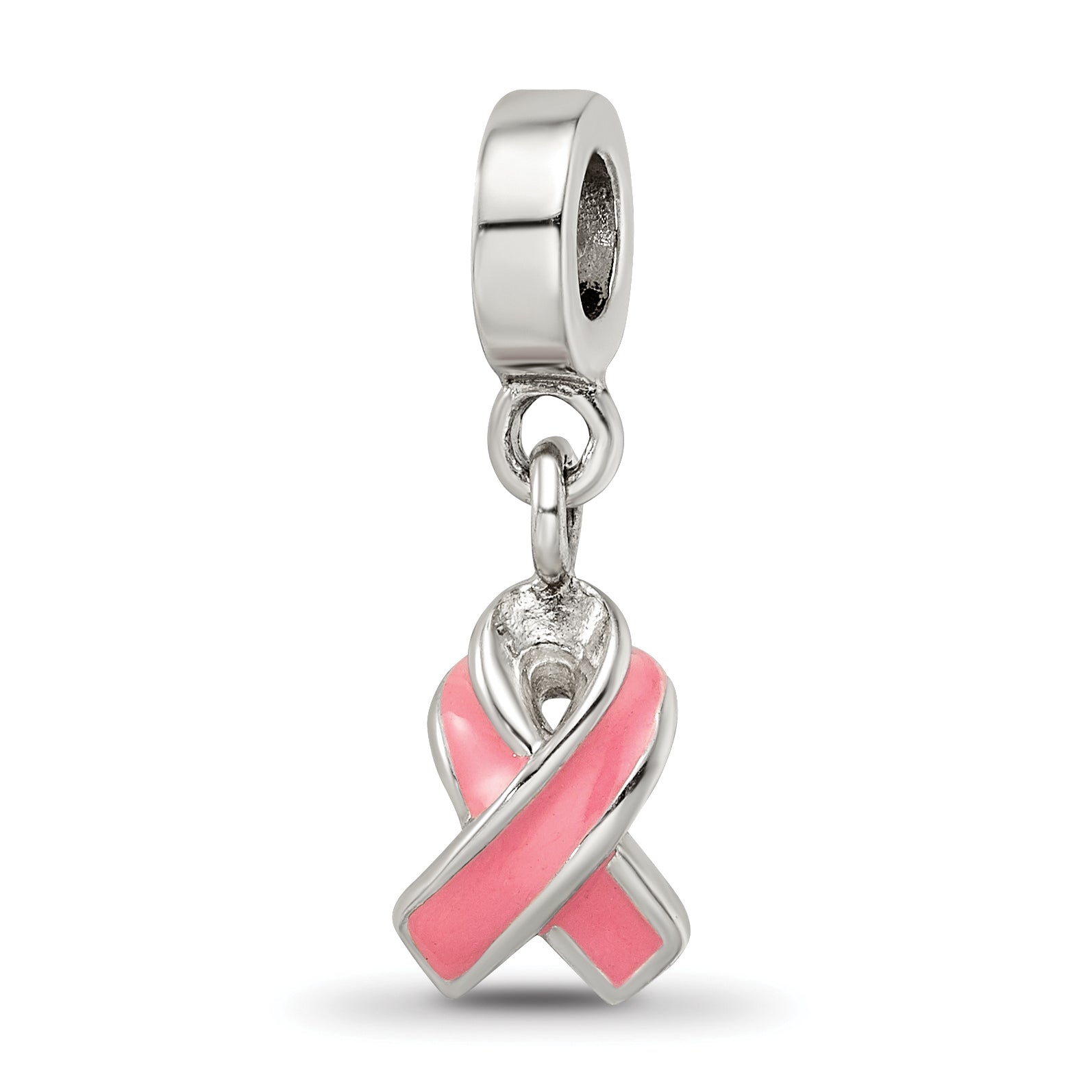 Sterling Silver Reflections Enameled Awareness Dangle Bead Main image