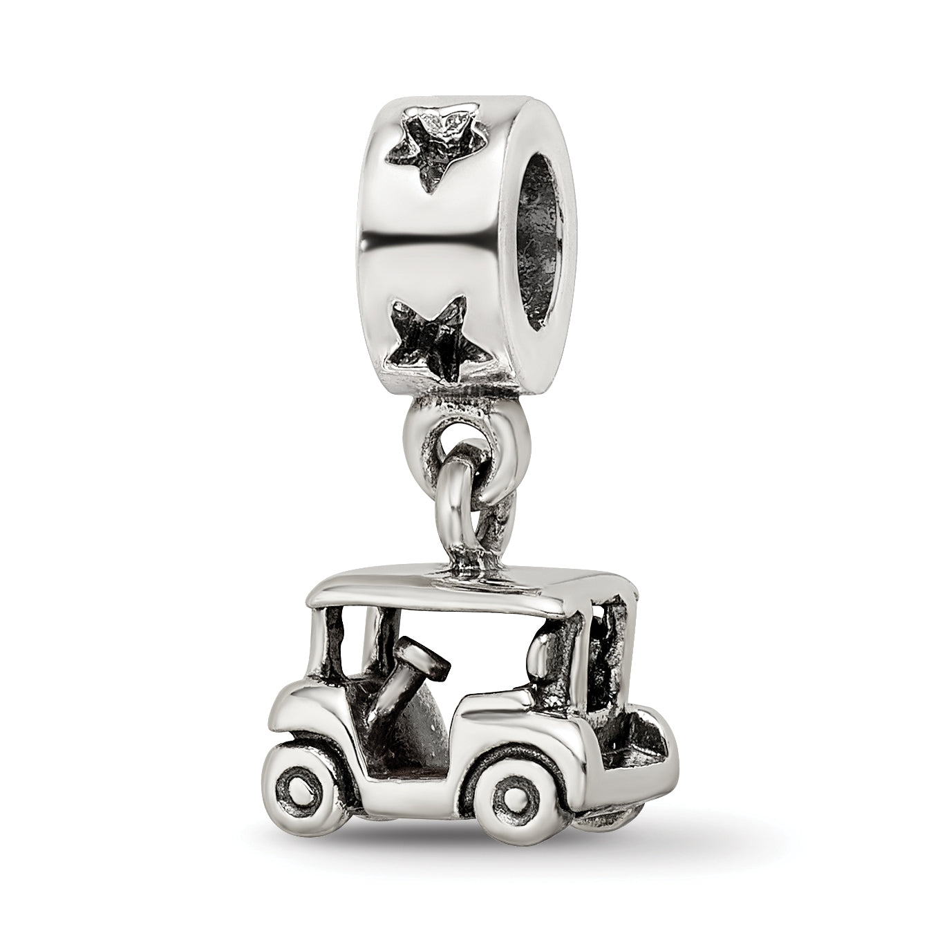 Sterling Silver Reflections Golf Cart Dangle Bead Main image