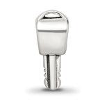 Sterling Silver 925 Antiqued Themed Key Bead Solid, Casted Design