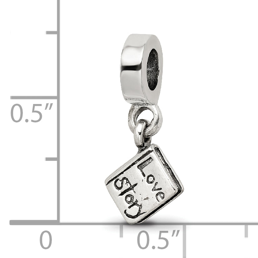 Sterling Silver Reflections Love Story Book Dangle Bead