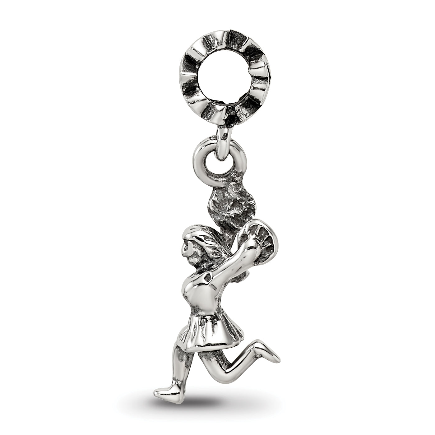 Sterling Silver Reflections Cheerleader Dangle Bead