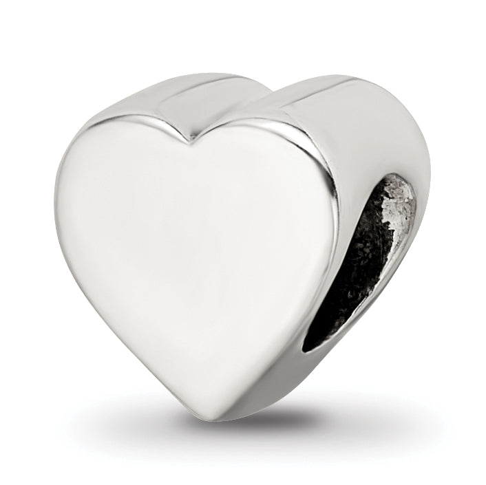 Sterling Silver Reflections Heart Shape Bead