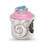 Sterling Silver Reflections Pink Enameled Cupcake Bead