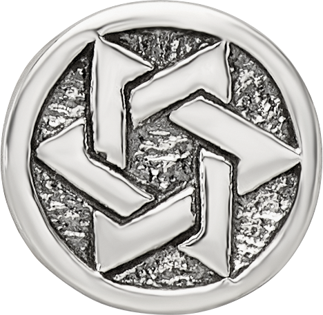 Sterling Silver 925 Star of David Bead Antiqued Solid Cast Design
