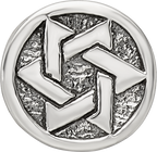 Sterling Silver 925 Star of David Bead Antiqued Solid Cast Design
