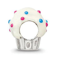 Sterling Silver Reflections Enameled Cupcake Bead