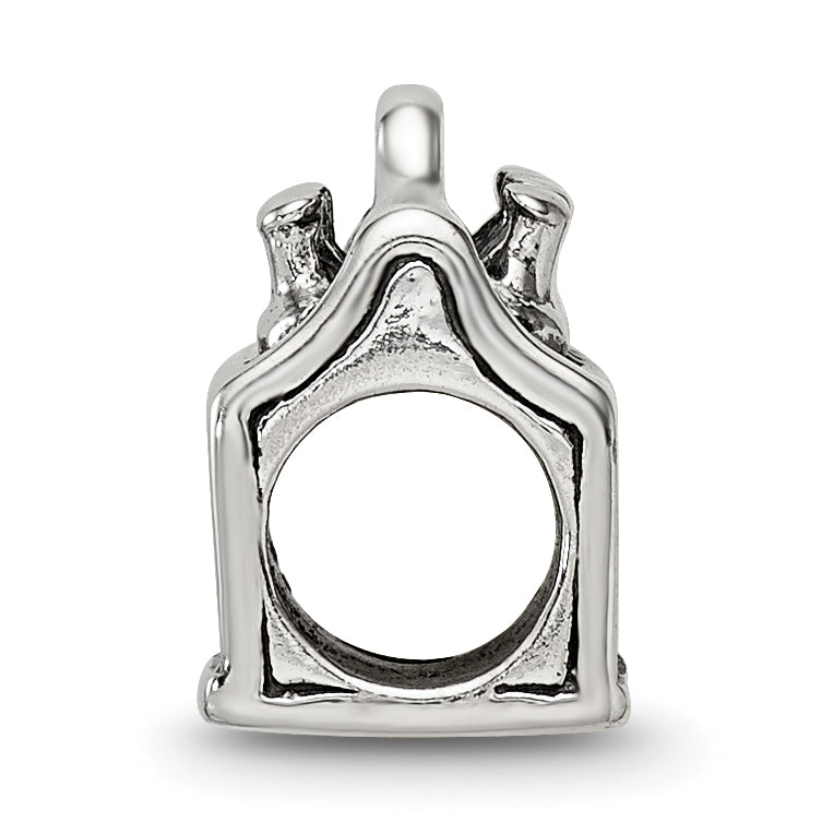 Sterling Silver 925 Antiqued Beer Bead Charm for Themed Jewelry Design