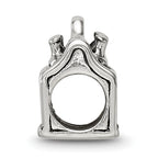Sterling Silver 925 Antiqued Beer Bead Charm for Themed Jewelry Design
