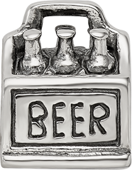 Sterling Silver Reflections 6-pack Beer Bead