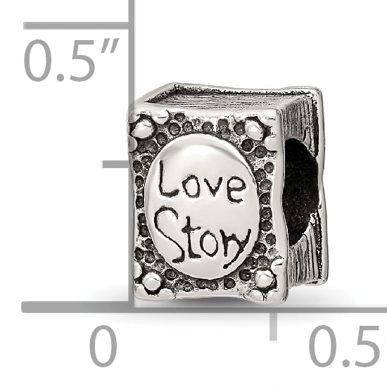 Sterling Silver Reflections Love Story Book Bead