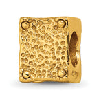 Sterling Silver Gold-Plated Love Story Book Bead with Polished Finish